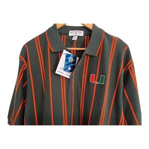 University Of Miami Hurricanes Polo Shirt Mens Large Boca Classics Vintage